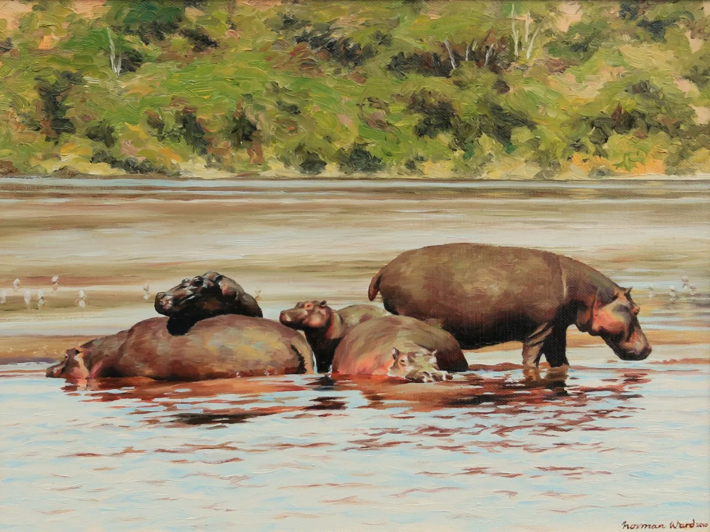 A Norman Ward painting of a buffalo
